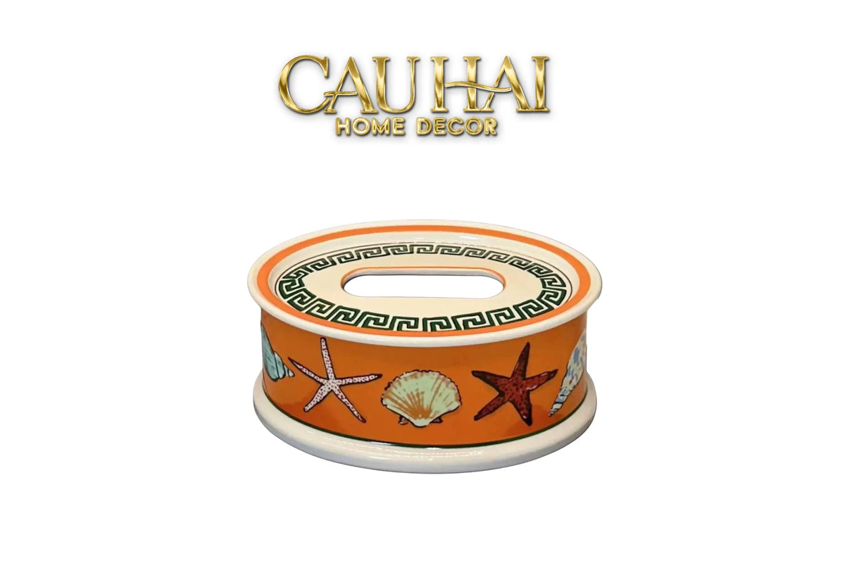 Maison Couture - Hộp Khăn Giấy Gốm Sứ Ginori Aquarium Oval Porcelain Vanity-HỘP KHĂN GIẤY-Đối tác tại Trung Quốc theo từng đơn đặt hàng-CẬU HAI HOME DECOR