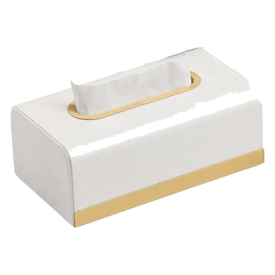 Maison Couture - Hộp Khăn Giấy Royale Blanc Satin Impérial Paon Plumage Tissue Holders-HỘP KHĂN GIẤY-CẬU HAI HOME DECOR-CẬU HAI HOME DECOR