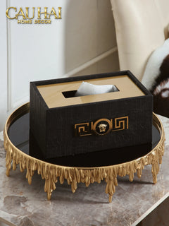 Maison Couture - Hộp Khăn Giấy V Class Phantom Cuir De Croco - Spéciale Medusa-CẬU HAI HOME DECOR
