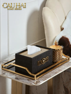 Maison Couture - Hộp Khăn Giấy V Class Phantom Cuir De Croco - Spéciale Medusa-CẬU HAI HOME DECOR