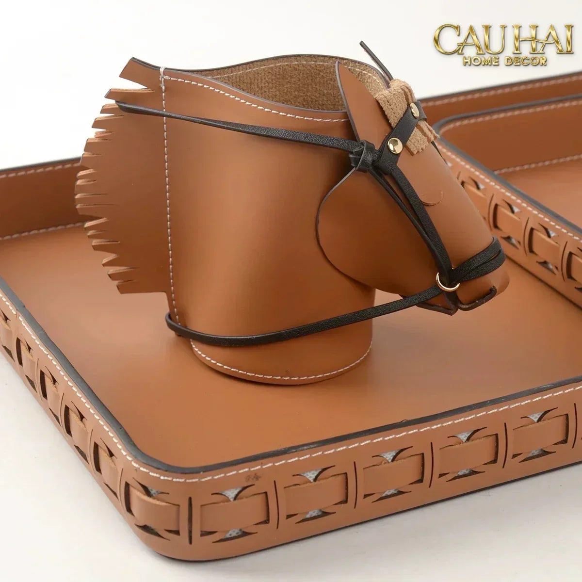 Maison Couture - Hộp Lưu Trữ Boîte à Boîte de Rangement Ronde Cognac D20-CẬU HAI HOME DECOR