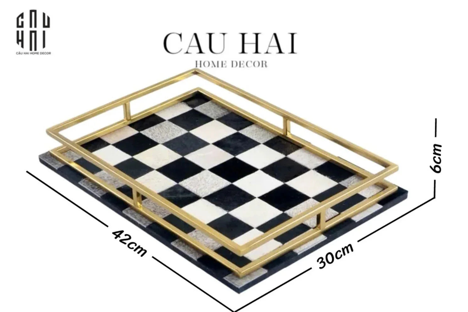 Maison Couture - Khay Da Cao Cấp Damier Impérial D40-CẬU HAI HOME DECOR
