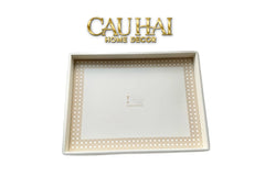 Maison Couture - Khay Da Chữ Nhật Haute Leather D'Ivoire D Class Atélier 30X40-CẬU HAI HOME DECOR