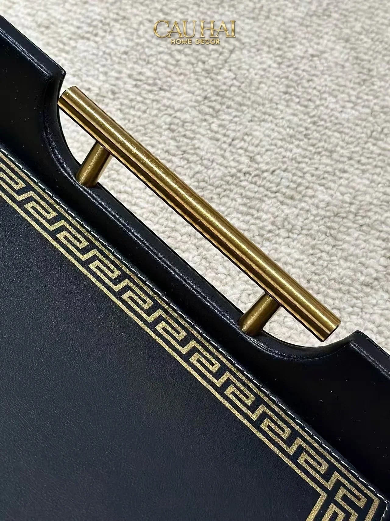 Maison Couture - Khay Da Chữ Nhật Lux Leather 30X40 Vs Savoir Medusa Atélier-CẬU HAI HOME DECOR