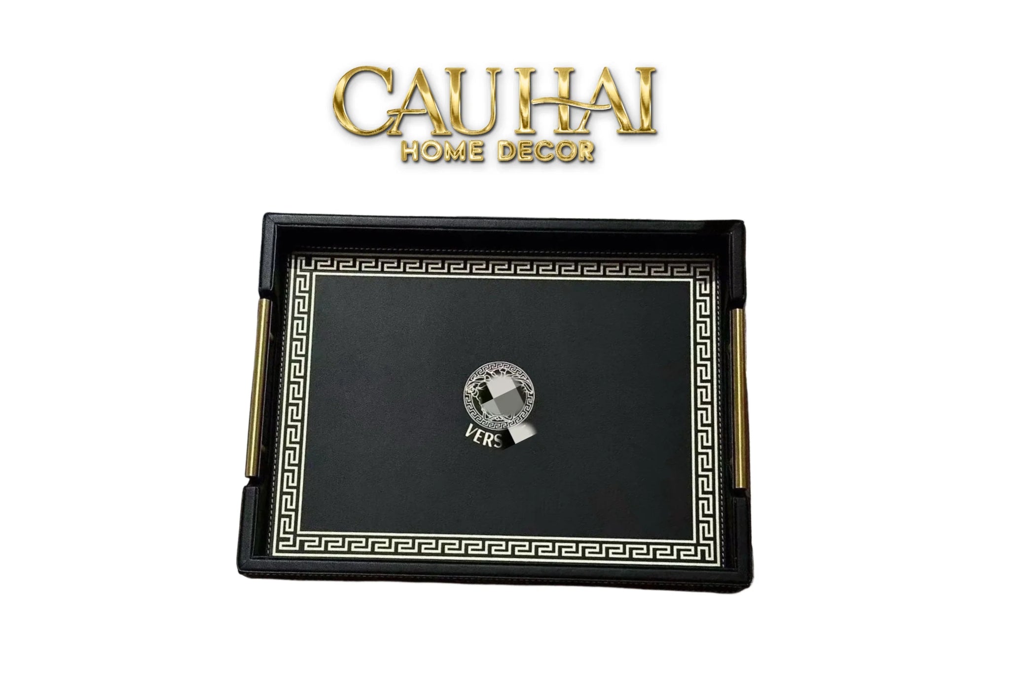 Maison Couture - Khay Da Chữ Nhật Lux Leather 30X40 Vs Savoir Medusa Atélier-CẬU HAI HOME DECOR