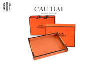 Maison Couture - Khay Da H Calf Leather - Orange H Signature 40 - Full Box-CẬU HAI HOME DECOR