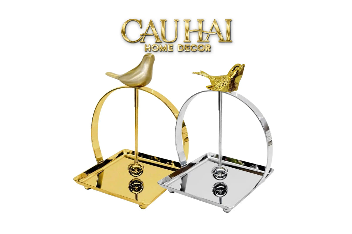 Maison Couture - Khay Giấy Vuông L’Oiseau Doré Cocktail Napkin Holder-HỘP KHĂN GIẤY-Đối tác tại Trung Quốc theo từng đơn đặt hàng-CẬU HAI HOME DECOR