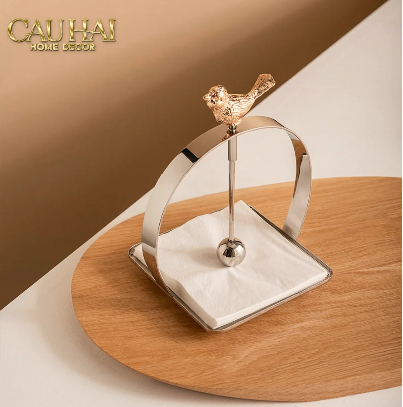 Maison Couture - Khay Giấy Vuông L’Oiseau Doré Cocktail Napkin Holder-CẬU HAI HOME DECOR