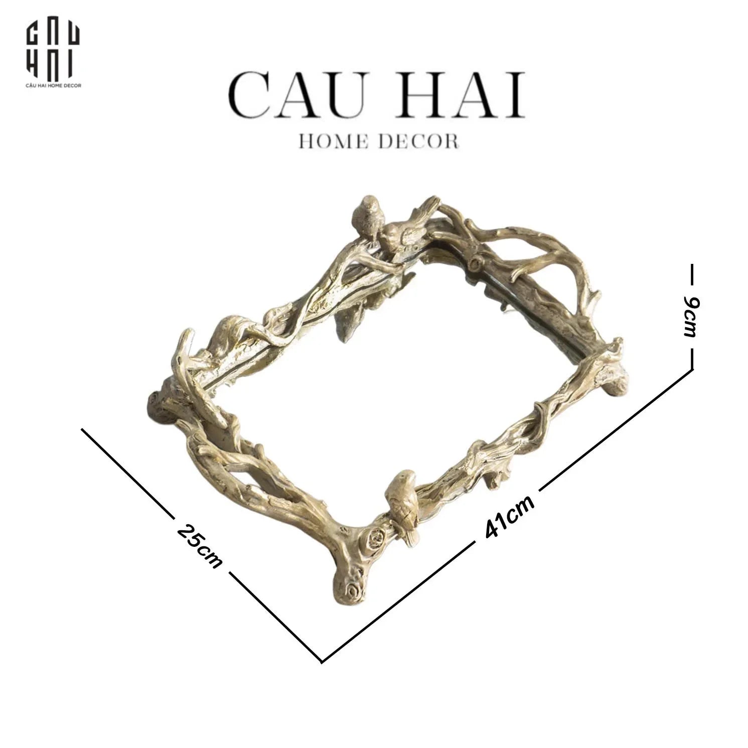 Maison Couture - Khay Gương Chữ Nhật Fairy Tales Timeless Trays 43x25x11-CẬU HAI HOME DECOR