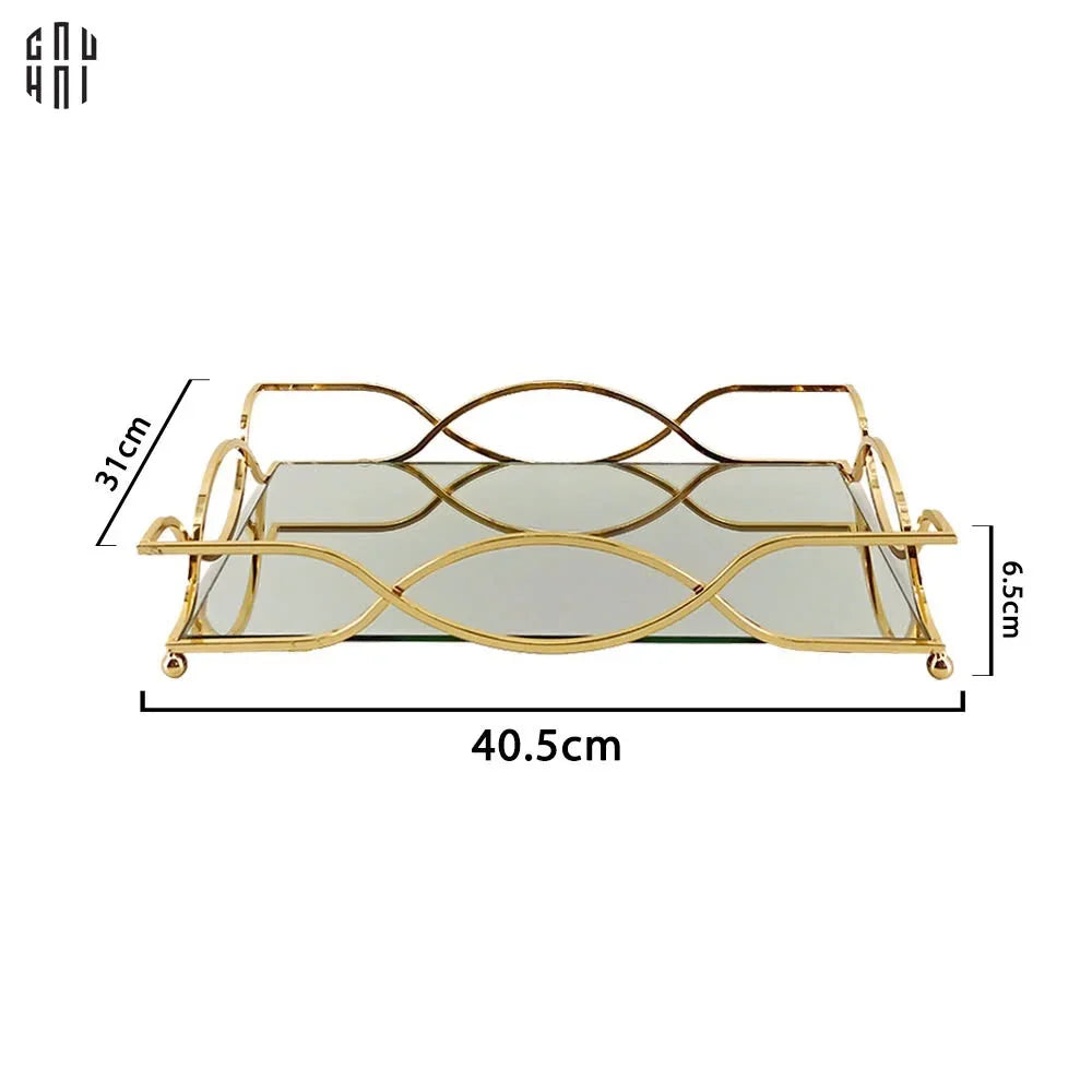 Maison Couture - Khay Gương Savoir Purity Black Mirror Tray-CẬU HAI HOME DECOR