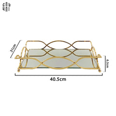 Maison Couture - Khay Gương Savoir Purity Black Mirror Tray-CẬU HAI HOME DECOR