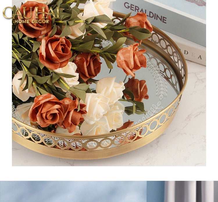 Maison Couture - Khay Gương Tròn Brasson Royale Gold D30-KHAY TRANG TRÍ-CẬU HAI HOME DECOR-CẬU HAI HOME DECOR
