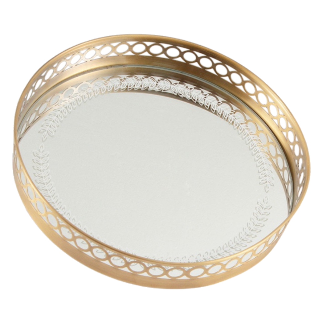 Maison Couture - Khay Gương Tròn Brasson Royale Gold D30-KHAY TRANG TRÍ-CẬU HAI HOME DECOR-CẬU HAI HOME DECOR