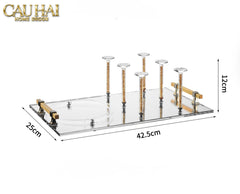 Maison Couture – Khay Úp Ly Cristalleries 6 Slot 2-In-1 Bar Tray – Aurum-CẬU HAI HOME DECOR