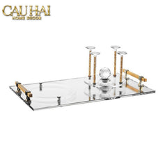 Maison Couture – Khay Úp Ly Cristalleries 6 Slot 2-In-1 Bar Tray – Aurum-CẬU HAI HOME DECOR
