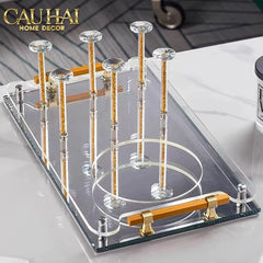 Maison Couture – Khay Úp Ly Cristalleries 6 Slot 2-In-1 Bar Tray – Aurum-CẬU HAI HOME DECOR