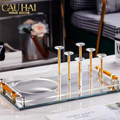 Maison Couture – Khay Úp Ly Cristalleries 6 Slot 2-In-1 Bar Tray – Aurum-CẬU HAI HOME DECOR