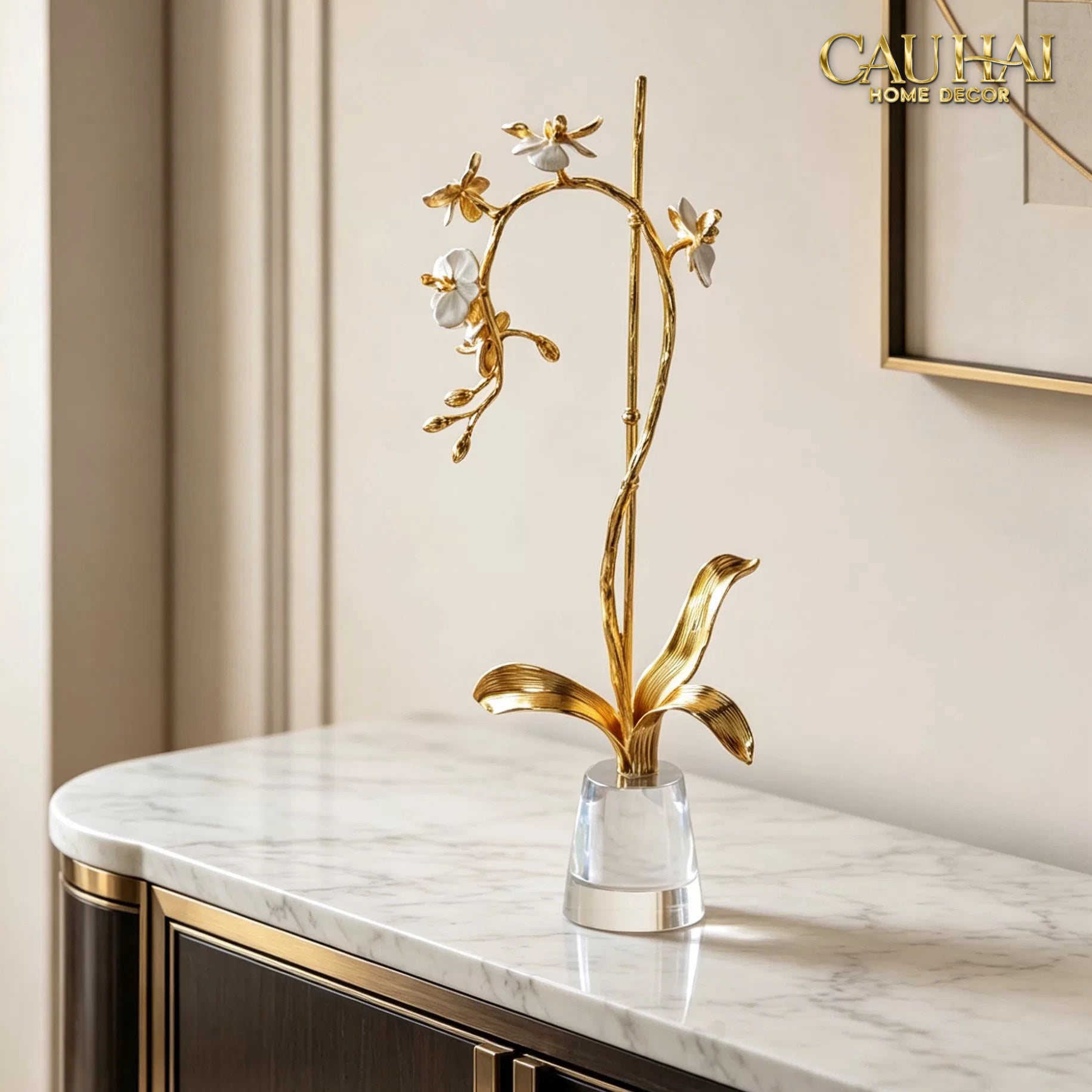 Maison Couture – Lọ Đựng Cọ Haute Orchid Golden Branches Brush Holder-CẬU HAI HOME DECOR