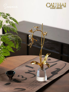 Maison Couture – Lọ Đựng Cọ Haute Orchid Golden Branches Brush Holder-CẬU HAI HOME DECOR
