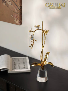Maison Couture – Lọ Đựng Cọ Haute Orchid Golden Branches Brush Holder-CẬU HAI HOME DECOR