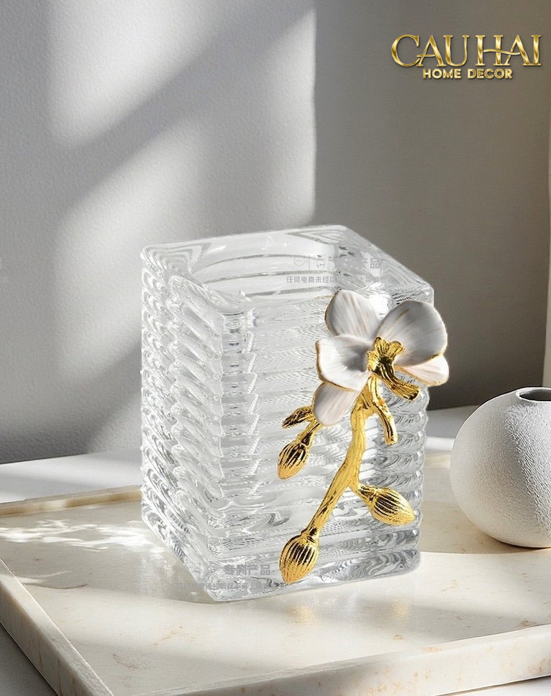 Maison Couture – Lọ Đựng Cọ Haute Orchid Golden Branches Brush Holder-CẬU HAI HOME DECOR