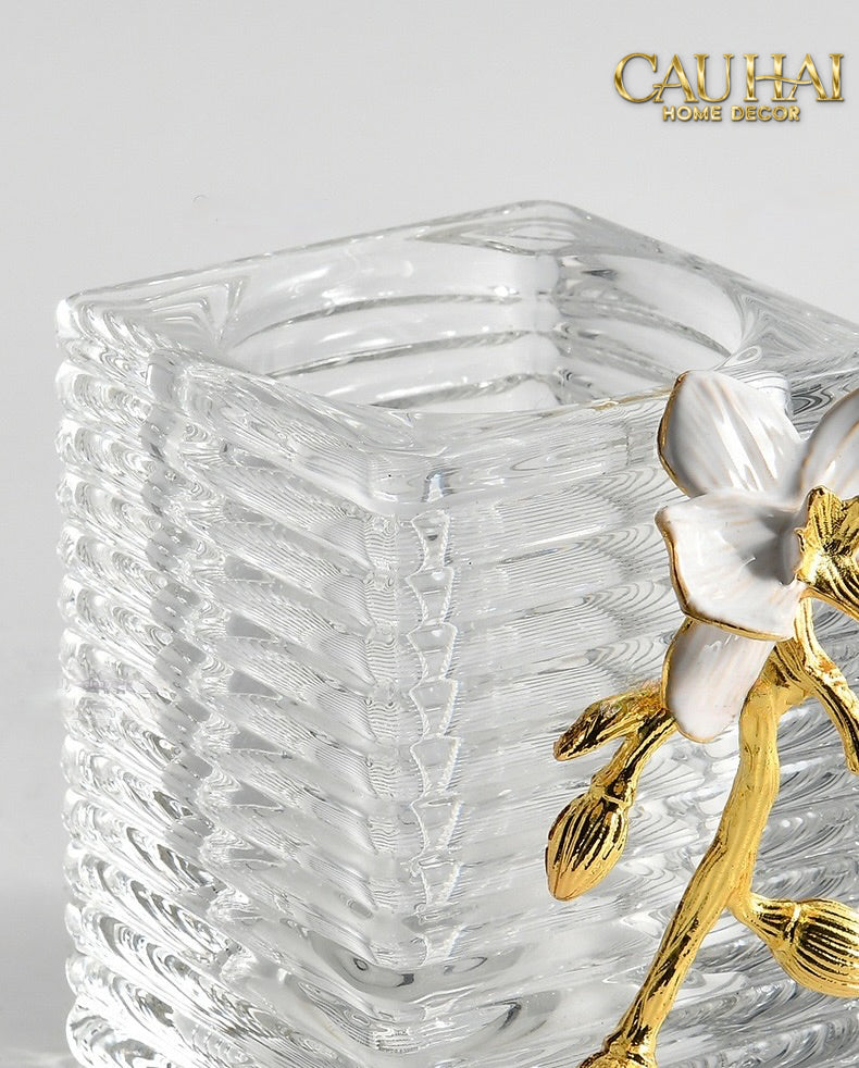 Maison Couture – Lọ Đựng Cọ Haute Orchid Golden Branches Brush Holder-CẬU HAI HOME DECOR