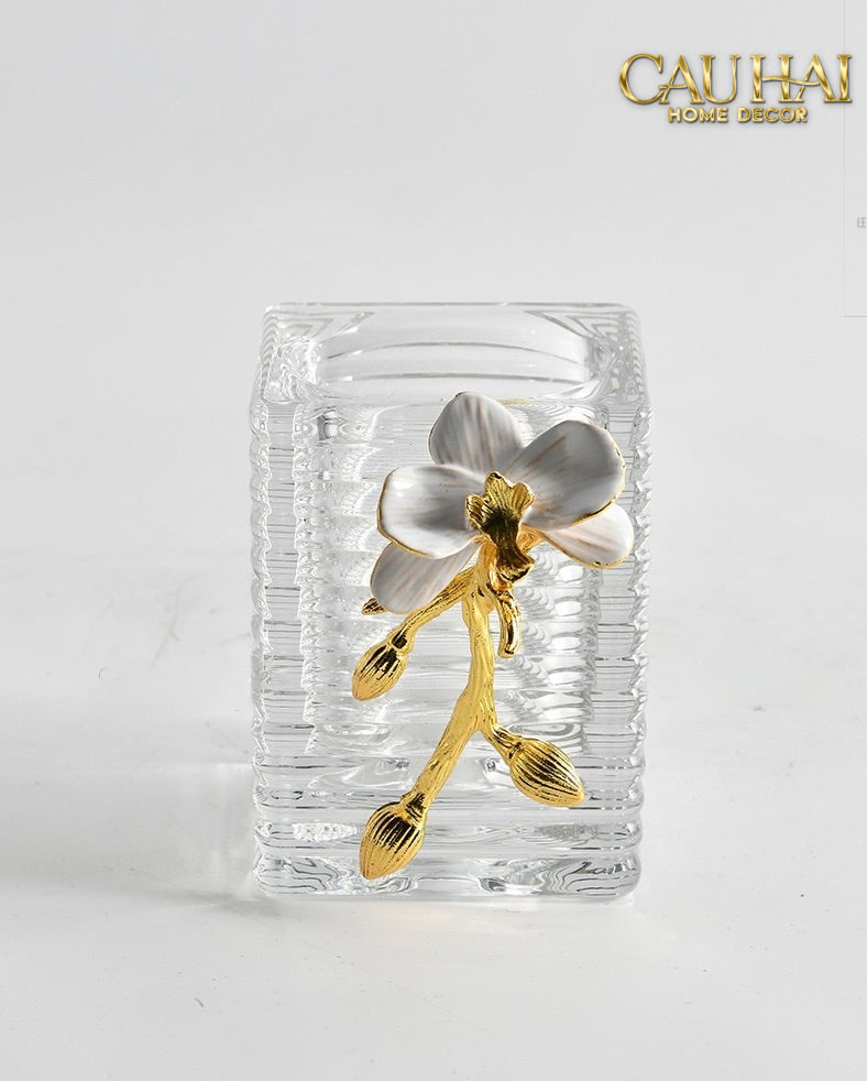 Maison Couture – Lọ Đựng Cọ Haute Orchid Golden Branches Brush Holder-CẬU HAI HOME DECOR