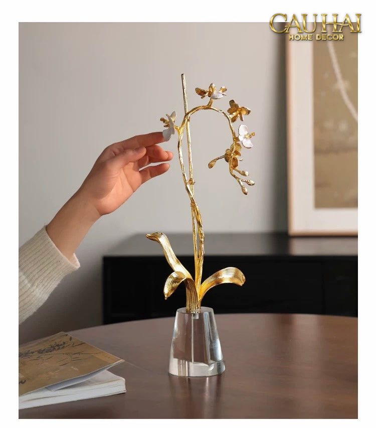 Maison Couture – Lọ Đựng Cọ Haute Orchid Golden Branches Brush Holder-CẬU HAI HOME DECOR
