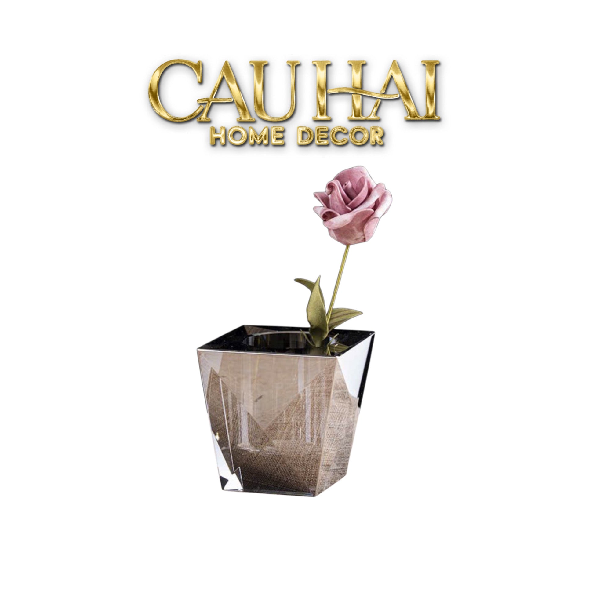 Maison Couture - Lọ Hoa Pha Lê Cristal Facetté-CẬU HAI HOME DECOR