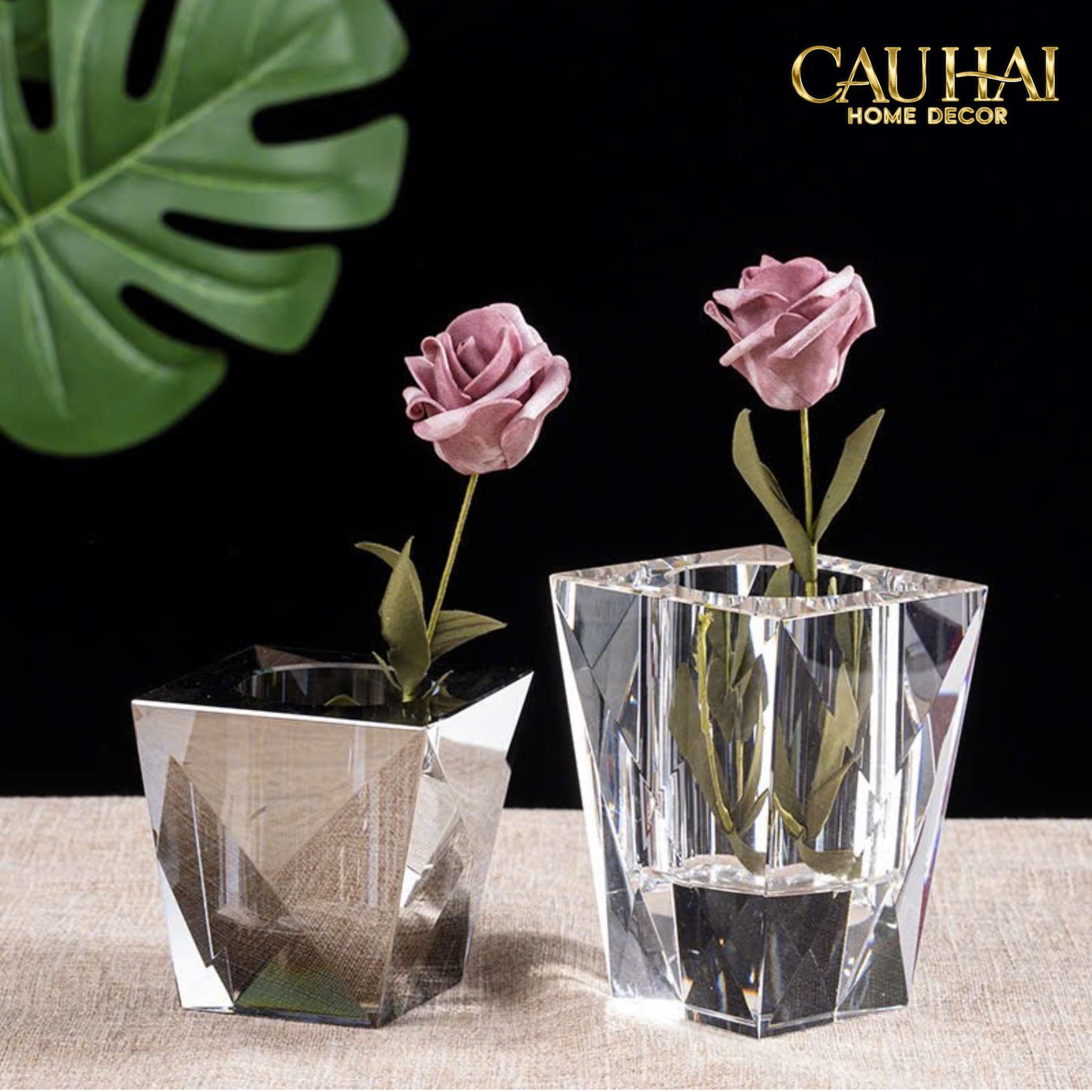 Maison Couture - Lọ Hoa Pha Lê Cristal Facetté-CẬU HAI HOME DECOR