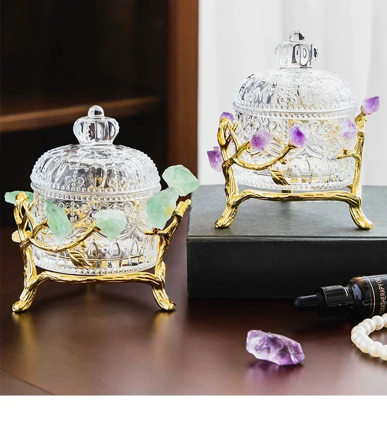 Maison Couture - Lọ Pha Lê Đá Thạch Anh Delight Cristallerie - Aventurine Quartz 14x11-CẬU HAI HOME DECOR