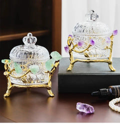 Maison Couture - Lọ Pha Lê Đá Thạch Anh Delight Cristallerie - Aventurine Quartz 14x11-CẬU HAI HOME DECOR