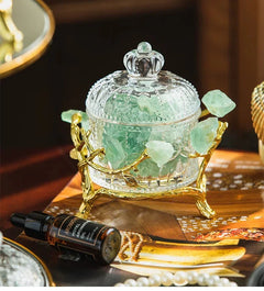 Maison Couture - Lọ Pha Lê Đá Thạch Anh Delight Cristallerie - Aventurine Quartz 14x11-CẬU HAI HOME DECOR