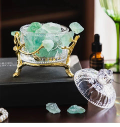 Maison Couture - Lọ Pha Lê Đá Thạch Anh Delight Cristallerie - Aventurine Quartz 14x11-CẬU HAI HOME DECOR