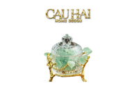 Maison Couture - Lọ Pha Lê Đá Thạch Anh Hồng Delight Cristalleries - Rose Quartz 15x13.5-CẬU HAI HOME DECOR
