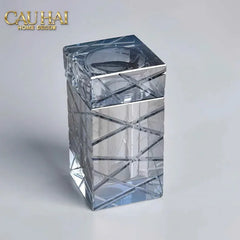 Maison Couture - Lọ Tăm Bông Pha Lê Cannage Diamant Facetté Vanity Cristalleries 5x10-CẬU HAI HOME DECOR