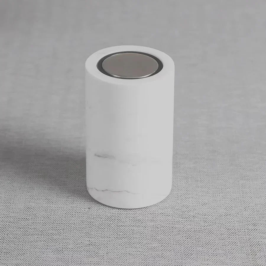 Maison Couture - Lọ Tăm Đá Marble Brasson Sauvage Blanche Marbre D'Ivoire-HŨ TRANG TRÍ-Đối tác tại Trung Quốc theo từng đơn đặt hàng-CẬU HAI HOME DECOR