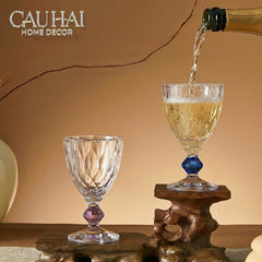 Maison Couture - Ly Pha Lê Cristalleries Goblet Burgundy Glasses 270ml-CẬU HAI HOME DECOR