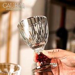 Maison Couture - Ly Pha Lê Cristalleries Goblet Burgundy Glasses 270ml-CẬU HAI HOME DECOR