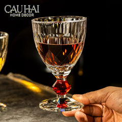 Maison Couture - Ly Pha Lê Cristalleries Goblet Burgundy Glasses 270ml-CẬU HAI HOME DECOR