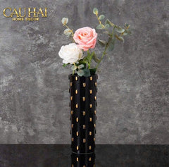 Maison Couture - Set 2 Bình Lọ Impériale Bastion Armory Noir-Gold Vessel-CẬU HAI HOME DECOR