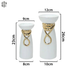 Maison Couture – Set 2 Đế Nến Golden Infinity Loop Candle Stand-CẬU HAI HOME DECOR