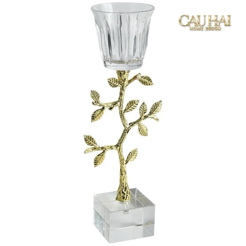 Maison Couture - Set 2 Đế Nến Pha Lê Aurum Branche Spéciale Édition H33/40-CẬU HAI HOME DECOR