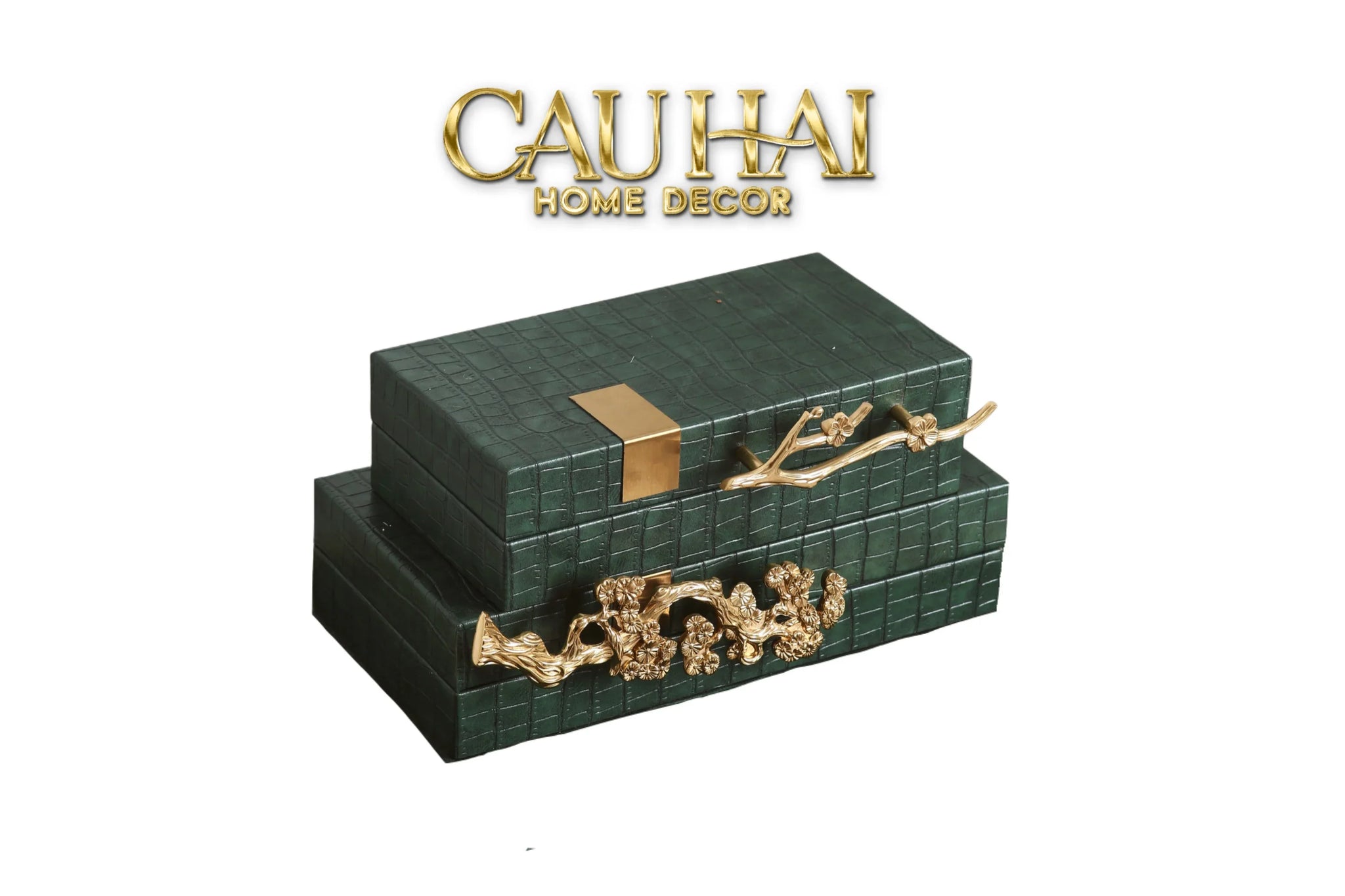 Maison Couture - Set 2 Hộp Trang Sức Emerald Dynasty Jardin-CẬU HAI HOME DECOR