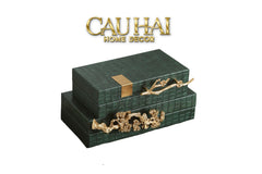 Maison Couture - Set 2 Hộp Trang Sức Emerald Dynasty Jardin-CẬU HAI HOME DECOR