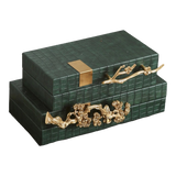 Maison Couture - Set 2 Hộp Trang Sức Emerald Dynasty Jardin-HỘP TRANG SỨC-Đối tác tại Trung Quốc theo từng đơn đặt hàng-CẬU HAI HOME DECOR