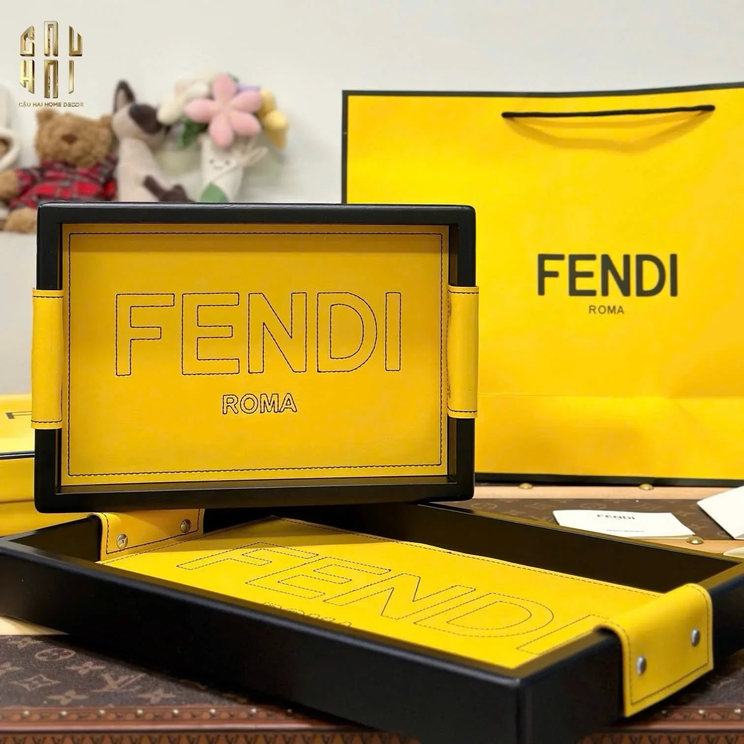 Maison Couture - Set 2 Khay Da Chữ Nhật Atélier Allure Fancy By F.D-CẬU HAI HOME DECOR