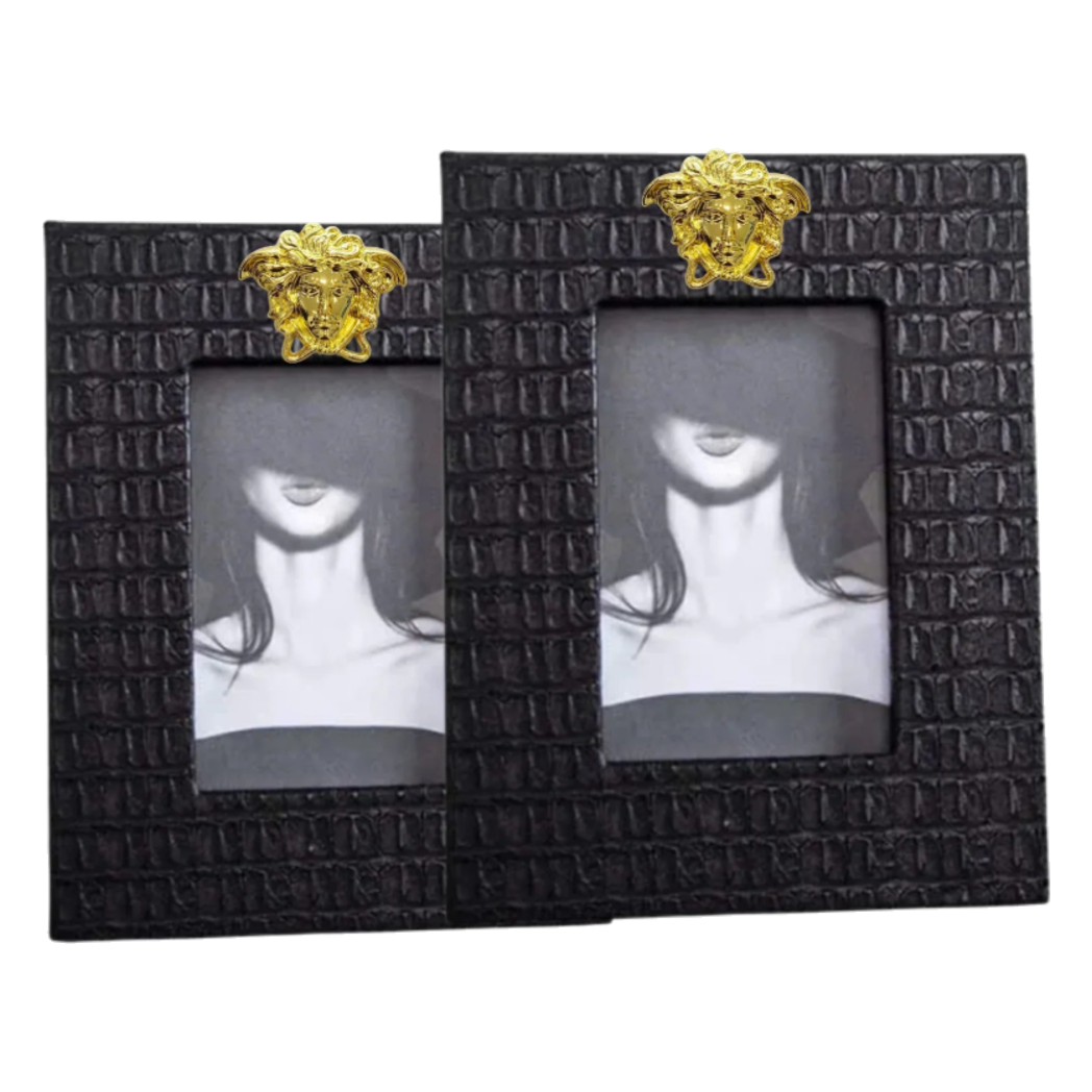 Maison Couture - Set 2 Khung Ảnh Da Lux Leather V Class Atélier Medusa Limitée 6" 7"-KHUNG ẢNH-CẬU HAI HOME DECOR-CẬU HAI HOME DECOR