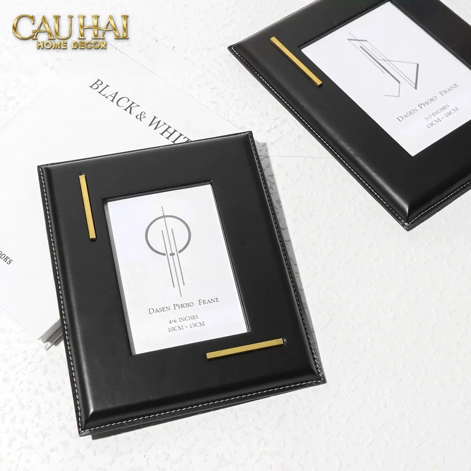 Maison Couture - Set 2 Khung Ảnh Da Mystery Savoir Frame-CẬU HAI HOME DECOR