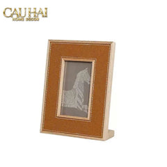 Maison Couture - Set 2 Khung Ảnh Gỗ Cadre Équestre en Cuir Cognac-CẬU HAI HOME DECOR